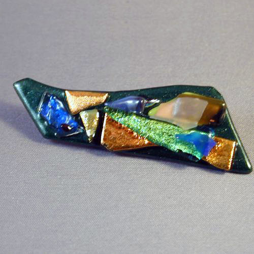 Holiday Dichroic Glass Pin and Pendant